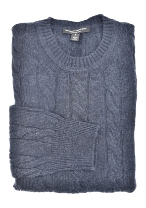 MANRICO CASHMERE cable-knit sweater - Blue