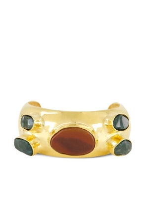 PAULA gemstone-embellished cuff bracelet - Gold