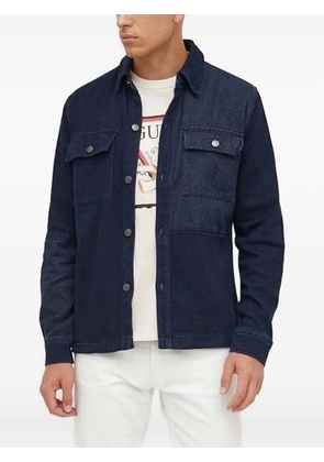 GUESS USA textured-panel denim shirt jacket - Blue