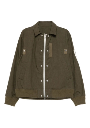 sacai collared jacket - Green