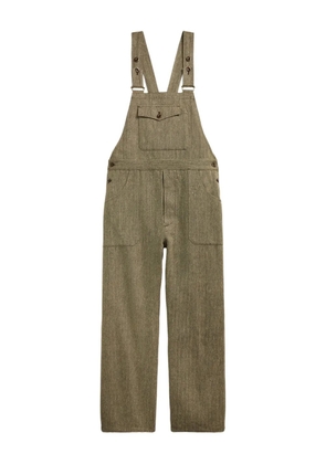 Ralph Lauren RRL herringbone buttoned dungarees - Brown