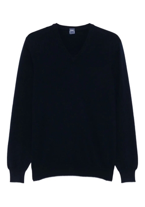 Fedeli V-neck cashmere sweater - Blue