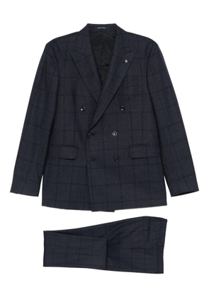 Tagliatore checked double-breasted suit - Blue