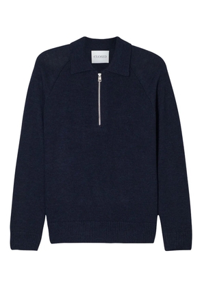 Closed half-zip neck sweater - Blue