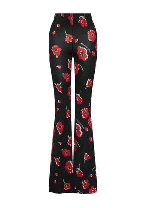 MOSCHINO JEANS floral-print trousers - Black