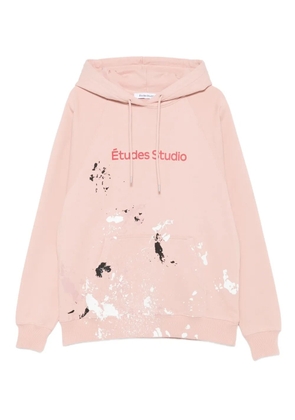 Études Studio paint-splatter logo hoodie - Pink