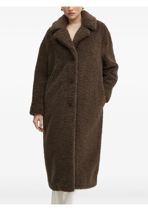 GUESS USA buttoned collared coat - Brown