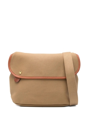 BRADY Avon leather-trimmed shoulder bag - Brown