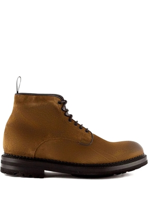 Green George lace-up round-toe boots - Brown