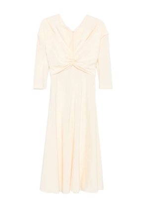 Alberta Ferretti stretch-silk midi dress - Yellow