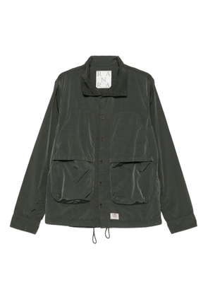 RANRA button-fastening patch-pocket shirt jacket - Green