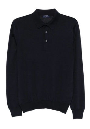 Barba polo-neck long-sleeve sweater - Blue
