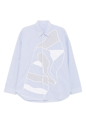 CROQUIS stripe long-sleeved shirt - Blue
