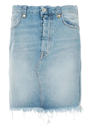 UNRAVEL PROJECT frayed denim skirt - Blue