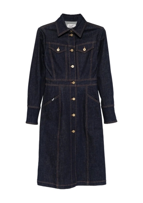 Pence contrast-stitching denim dress - Blue