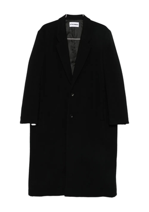 Attachment single-breasted coat - Black