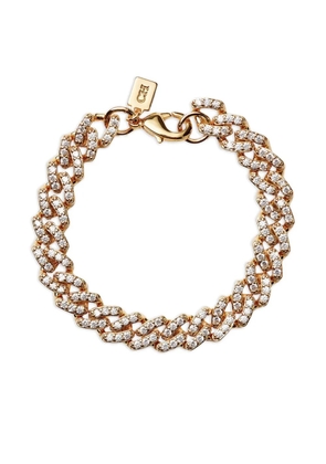 Crystal Haze embellished cuban-chain bracelet - Gold