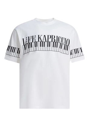 KAPITAL piano-print T-shirt - White