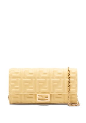 FENDI Baguette Continental chain-strap wallet - Yellow