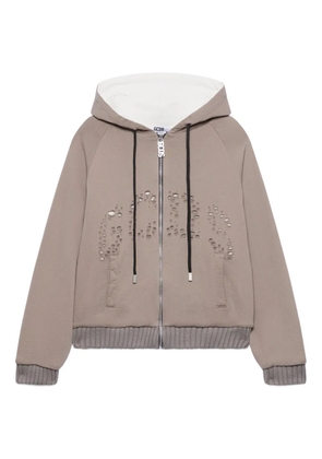 GCDS Distressed zip jumpers - Neutrals