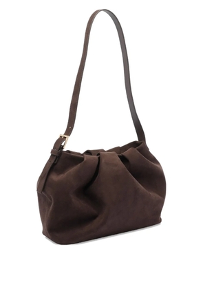 Themoirè suede shoulder bag - Brown
