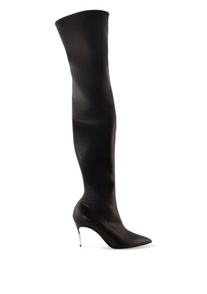 Casadei 80mm pointed-toe stiletto boots - Black