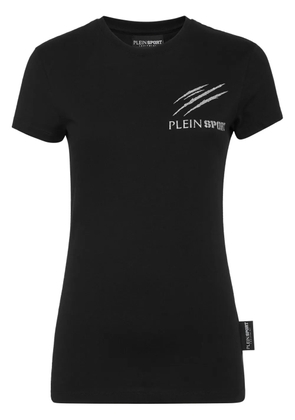 Plein Sport logo-print cotton T-shirt - Black