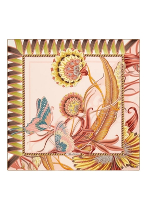 Ferragamo graphic-print silk scarf - Pink