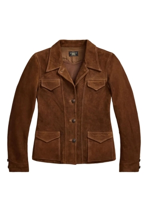 Ralph Lauren RRL Rose button-front suede jacket - Brown