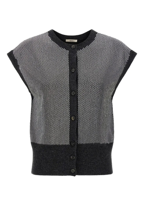 Haikure studded button vest - Grey