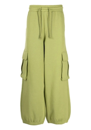 FIVE CM logo-patch cargo-pocket track pants - Green