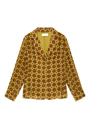 MALIPARMI velvet patterned jacket - Yellow