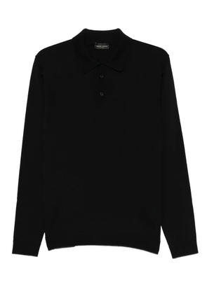 Roberto Collina knitted polo sweater - Black