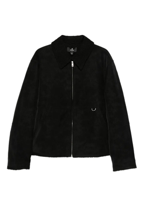 Represent shearling-collar zip-up jacket - Black