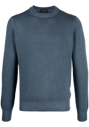 Dell'oglio crew-neck ribbed jumper - Blue