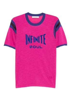 Wales Bonner Infinite Soul-flocked T-shirt - Pink