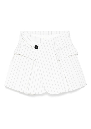 sacai striped shorts - White