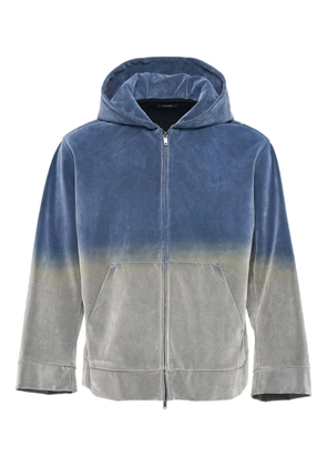 Taakk Gradation Pile long-sleeves hoodie - Blue