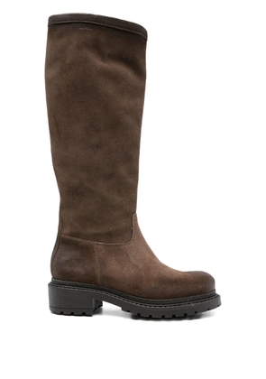 Metisse 40mm suede leather knee-high boots - Brown