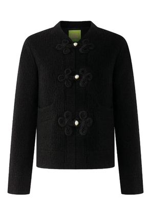 Shanghai Tang embroidered frog-button cardigan - Black
