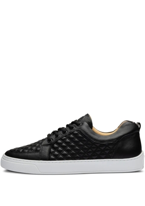 Leandro Lopes Ezio quilted-pattern leather sneakers - Black
