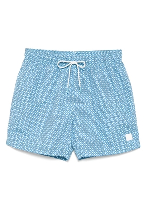 BOSS all-over print drawstring swim shorts - Blue