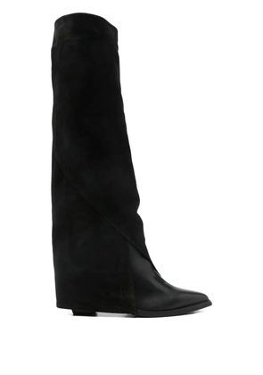 Julie Dee 85mm suede boots - Black