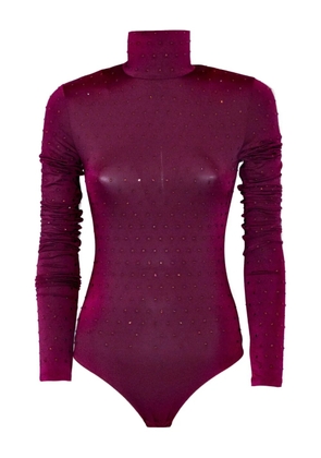 THE ANDAMANE high-neck bodysuit - Red