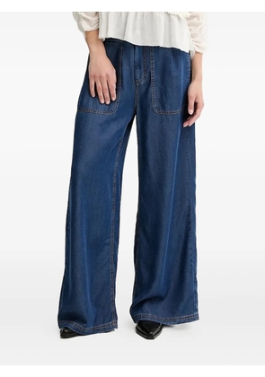 MUNTHE pleated wide-leg jeans - Blue