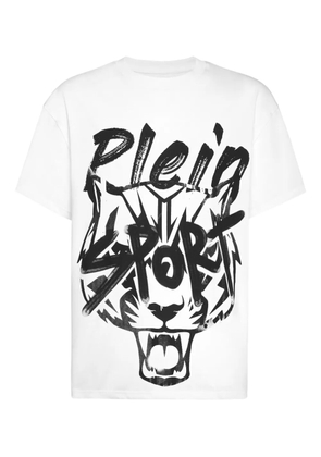 Plein Sport tiger-print crew-neck T-shirt - White