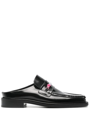 Martine Rose bead chain leather loafers - Black