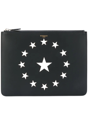 Givenchy star printed clutch - Black