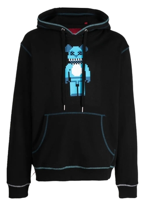Mostly Heard Rarely Seen 8-Bit bear-print cotton hoodie - Black