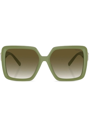 Tiffany & Co Eyewear overisze-frame logo-plaque sunglasses - Brown